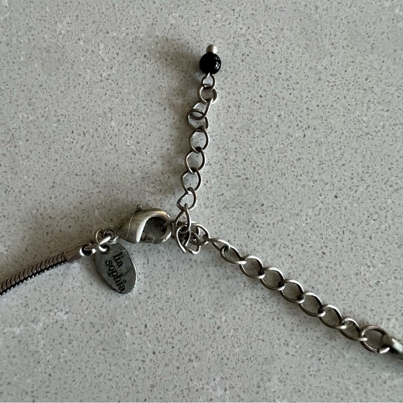 Lia Sophia Silver/Black Necklace - Picture 3 of 3
